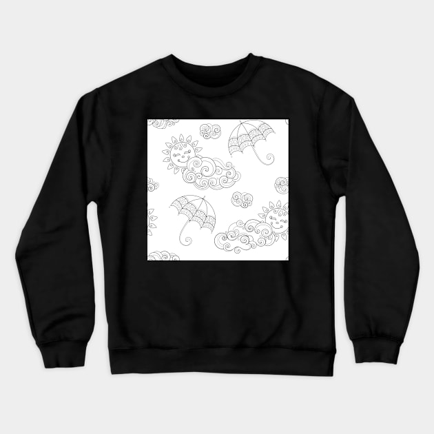 Noncolored Fairytale Weather Forecast Print Crewneck Sweatshirt by lissantee